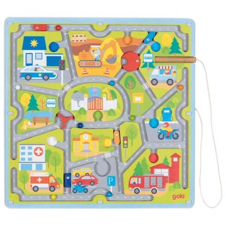 Mágneses játék, városi labirintus, Goki