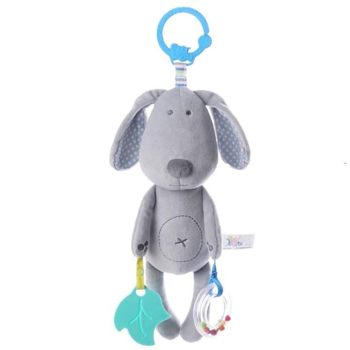 Jucarie de plus Dumel, Dog Beniamin, gri, 0m+