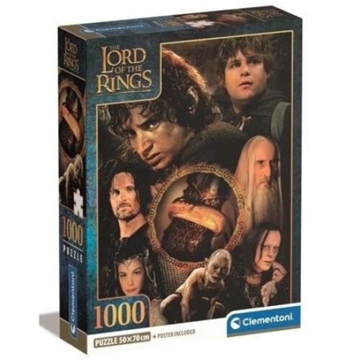 Clementoni Puzzle, A Gyűrűk Ura, 1000 db, kompakt, 50x70cm