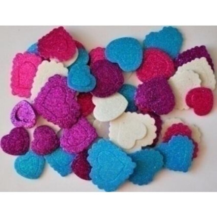 Set de stickere decorative Brewis, inima, 48 bucati, 155x138mm