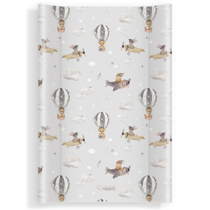 Saltea de infasat, Albero Mio, Balloon Flight, Multicolor, 70x47 cm