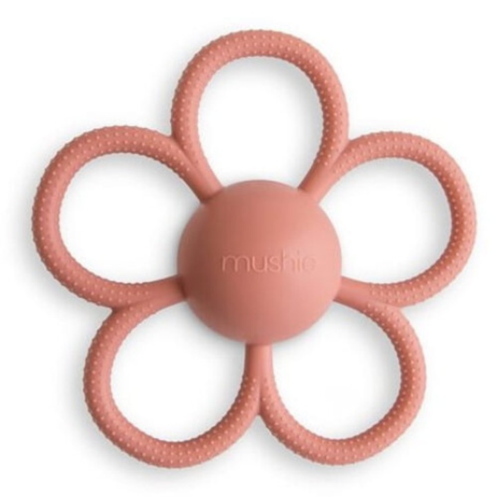 Силиконова играчка за зъби Daisy със звънче, Mushie