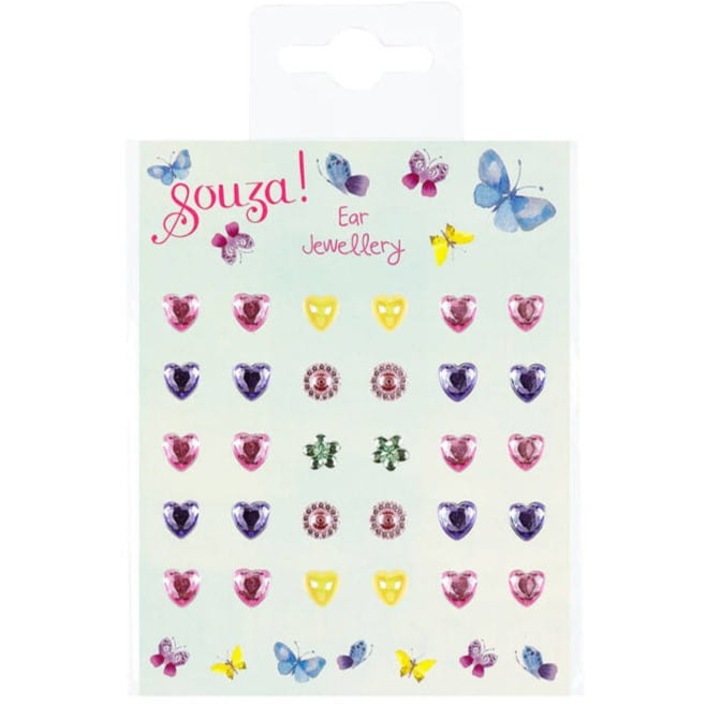 Set 30 cercei autoadezivi pentru copii, Souza!, acril, multicolor, 9x7x0.5cm