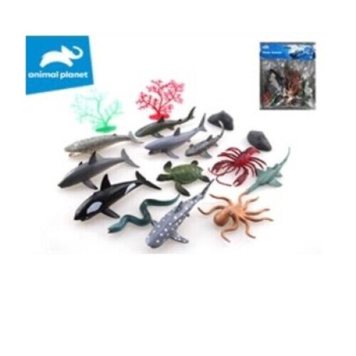 Tengeri figura készlet, Animal Planet, Madej, 16 részes, 3+, 198x226 mm