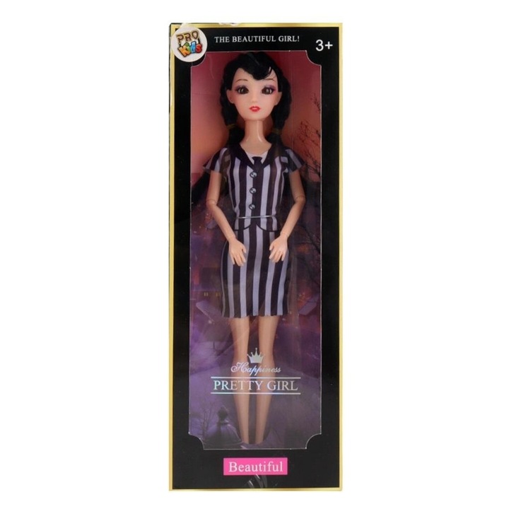 Кукла Pro Kids Gotic Emo, готически стил, черна, 33x12.5см