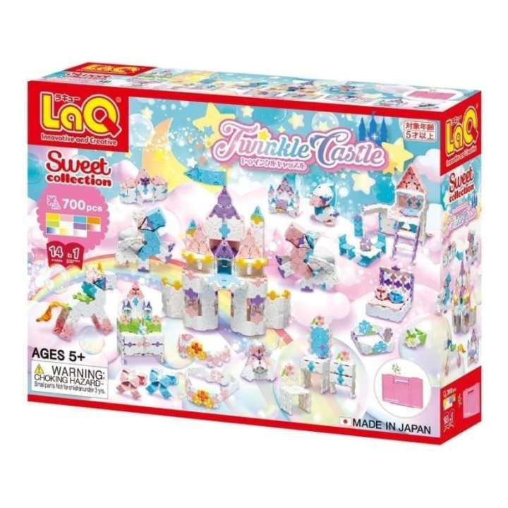 Set de constructie LaQ Twinkle Castle, 700 piese, multicolor, 240x324 mm