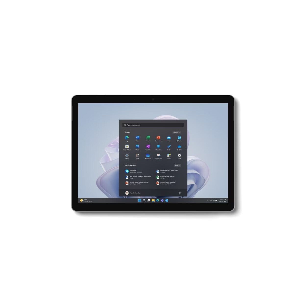 Tableta Microsoft Surface Go 4, 10,5", 256GB, Wi-Fi, Platinum, 8GB, 1920x1280, 245x175x8,3mm