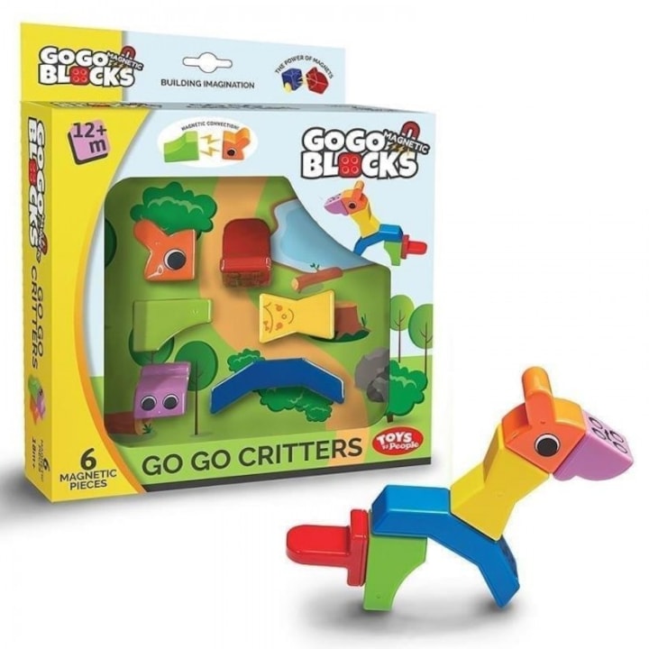 Set de constructie magnetic People Blocks, 6 piese, 203x238 mm