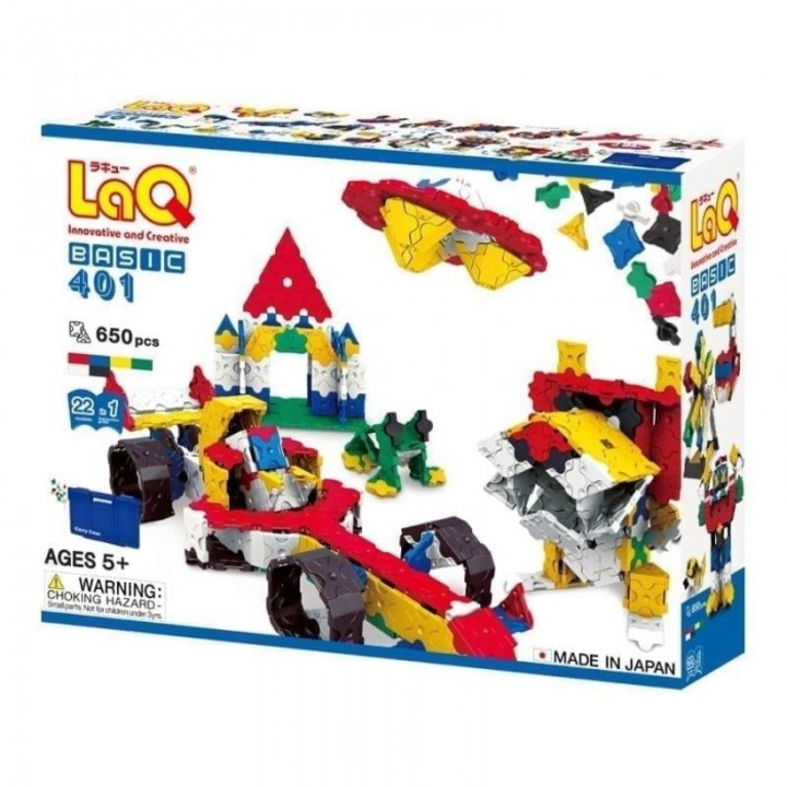 Set de constructie LaQ Basic 401, 650 piese, multicolor, 243x320 mm, 5+ ani