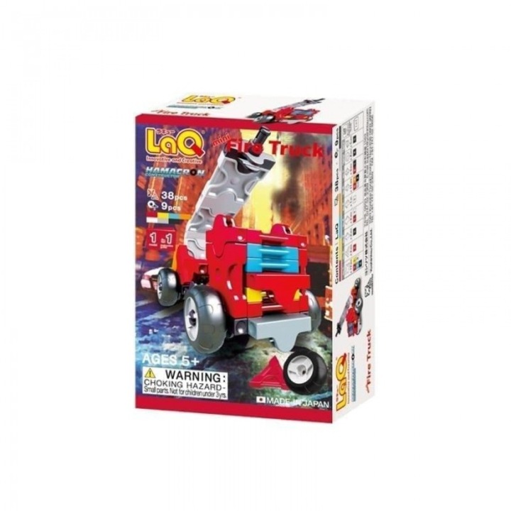 Set de constructie Mini Fire Truck LaQ, multicolor, 38 piese, 5+, 90x125 mm