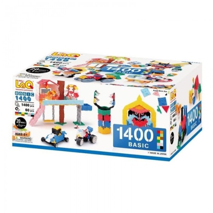 Set de constructie LaQ Basic 1400, 1400 piese, multicolor, 245x339mm