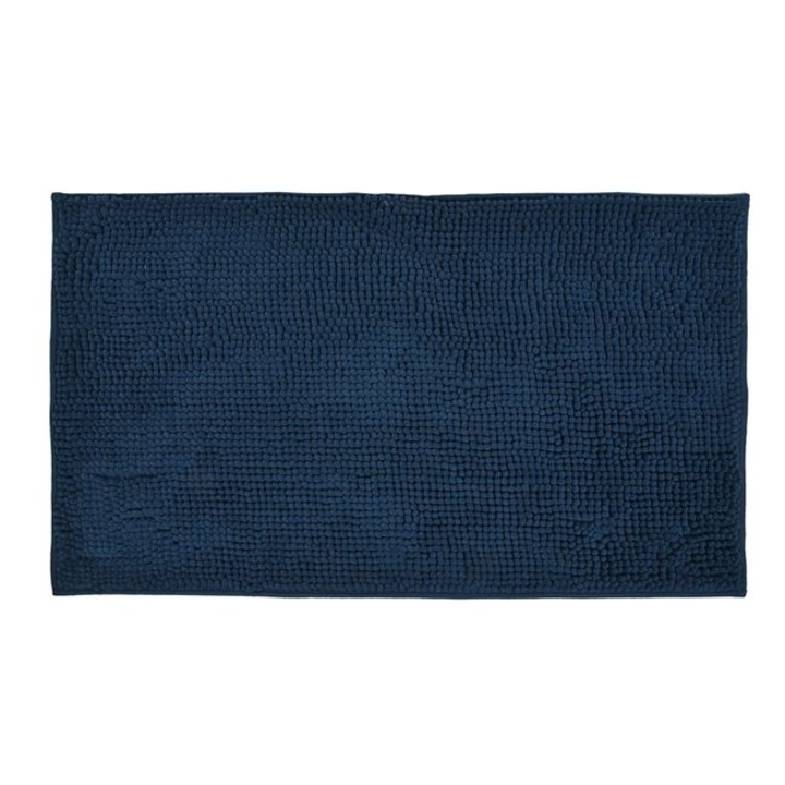 Kék fürdőszőnyeg mikroszálas mintával 75x45cm Oskar