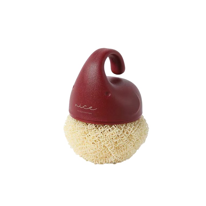 Perie de curatat pentru bucatarie, rosie, 70mm x 100mm, design fara pierderi