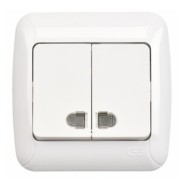 Intrerupator dublu cu led Fantasy 10A