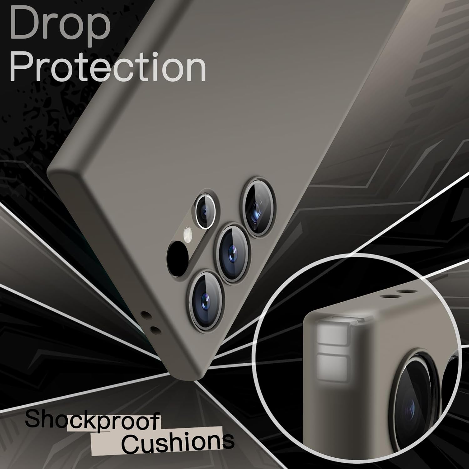 Husa telefon Samsung S24 Ultra, protectie completa, design inovator, gri