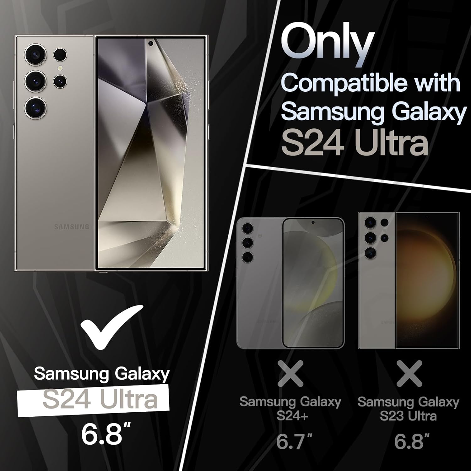 Husa telefon Samsung S24 Ultra, protectie completa, design inovator, gri