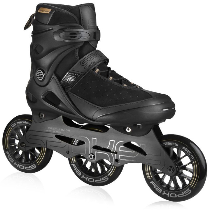Görkorcsolya Spokey SHIFFTY PRO, ABEC11 Carbon, természetes bőr, fekete, 38-45