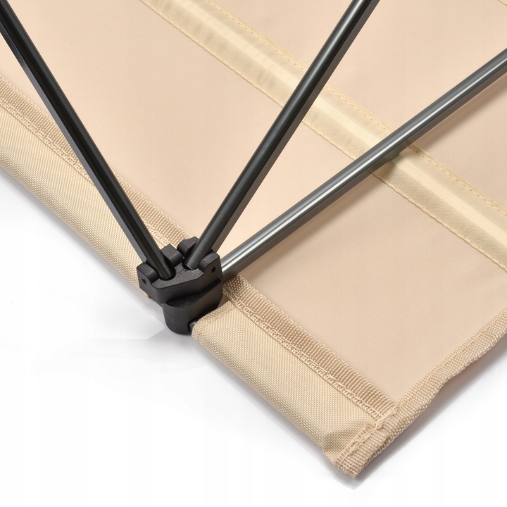 Masa Pliabila Turistica, Meteor, Viator, Pliabila, Usoara Si Compacta, Cu Buzunare Si Geanta, Cadru Stabil In X, Blat Oxford 600D Usor De Curatat, Ideala Pentru Picnic, Gratar Si Camping, Bej