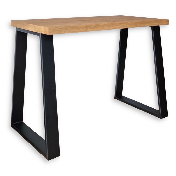 Steybl T-DESKY loft íróasztal, tölgyfa lap, matt fekete, 120x60x75cm