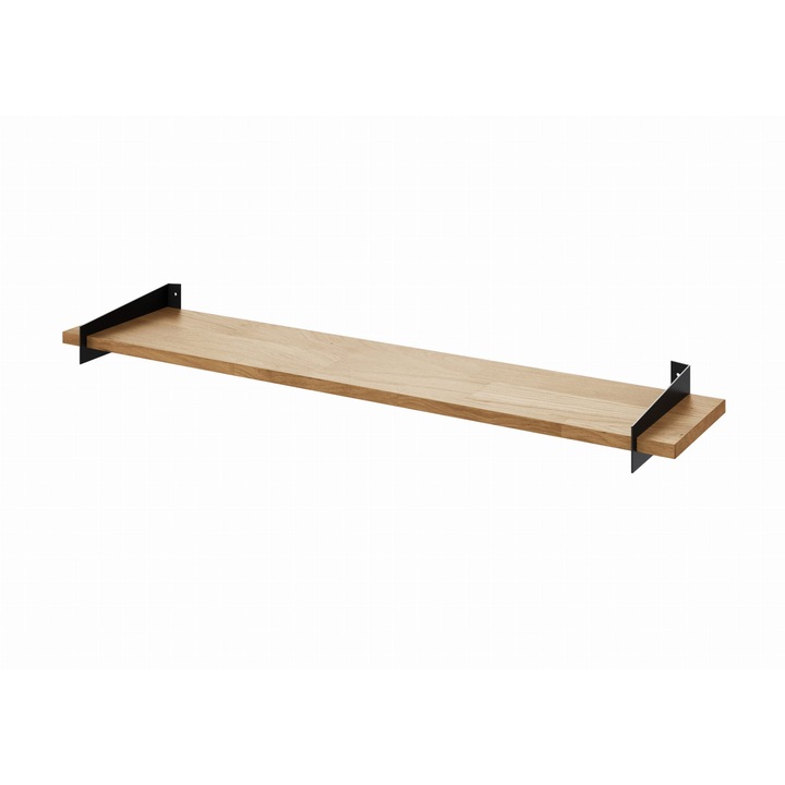 Висящ рафт Steybl, LOFT LITY DAB, дъбово дърво, черен, 8x60x20 см