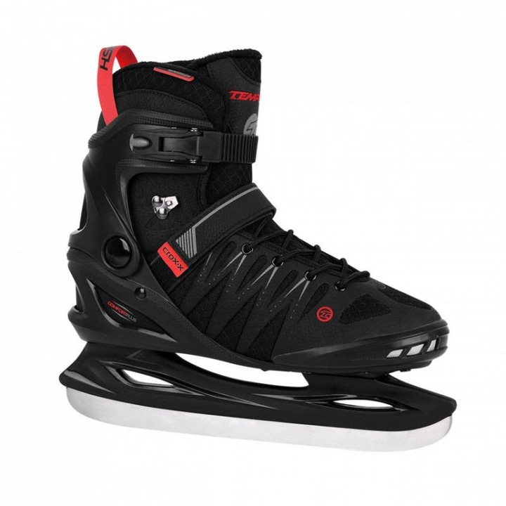 Patine hockey Tempish Crox.X, pentru barbati, izolatie termica, sistem FitGo, negru