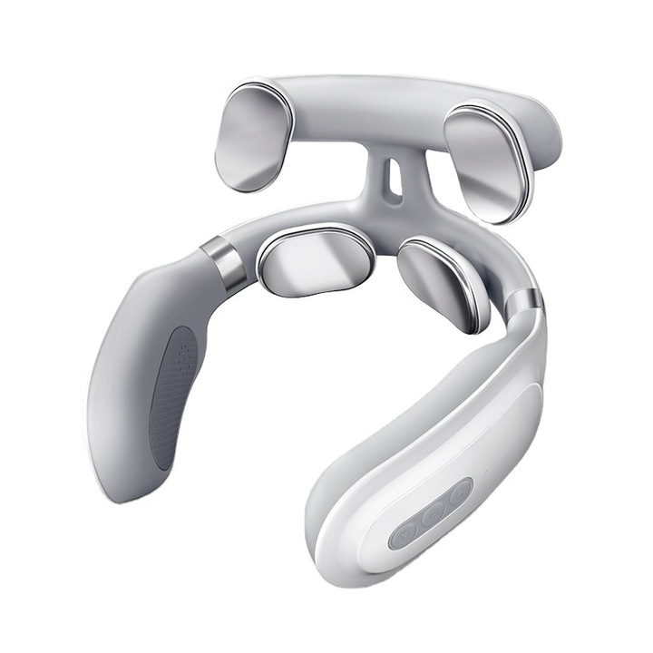 Aparat de masaj cervical SANFACE, 6 moduri, incalzire, alb