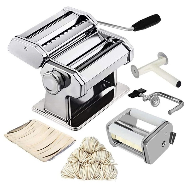 Ръчна машина за паста Golxmse, разглобяем тип, 25x19x17cm, сребриста