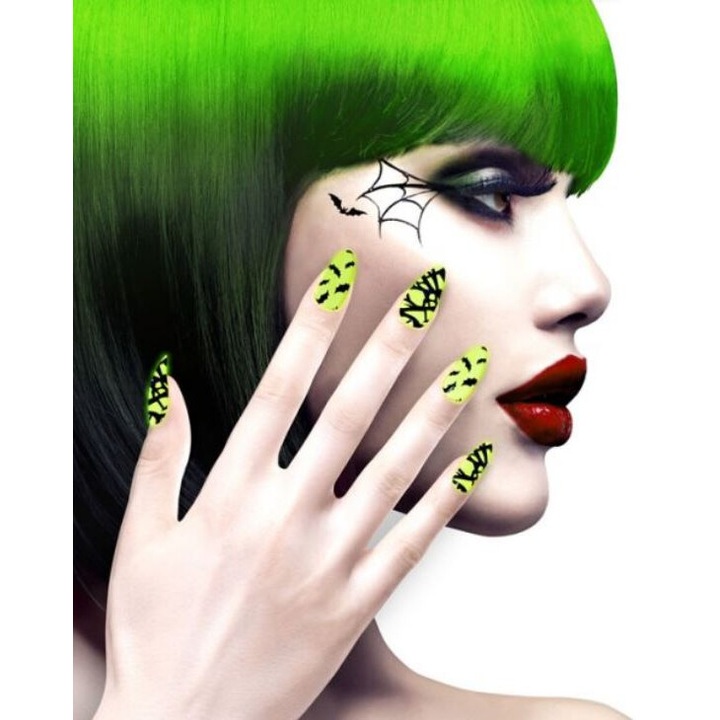Set stickere unghii neon halloween