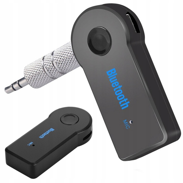 Adaptor Bluetooth Verk Group, AUX, microfon incorporat, negru, 52x21x11mm