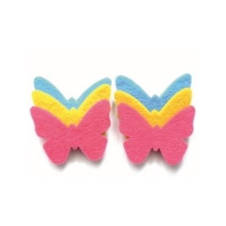 Set 6 fluturi din fetru, Dekor-Art-Serwis, multicolor, 134x64mm