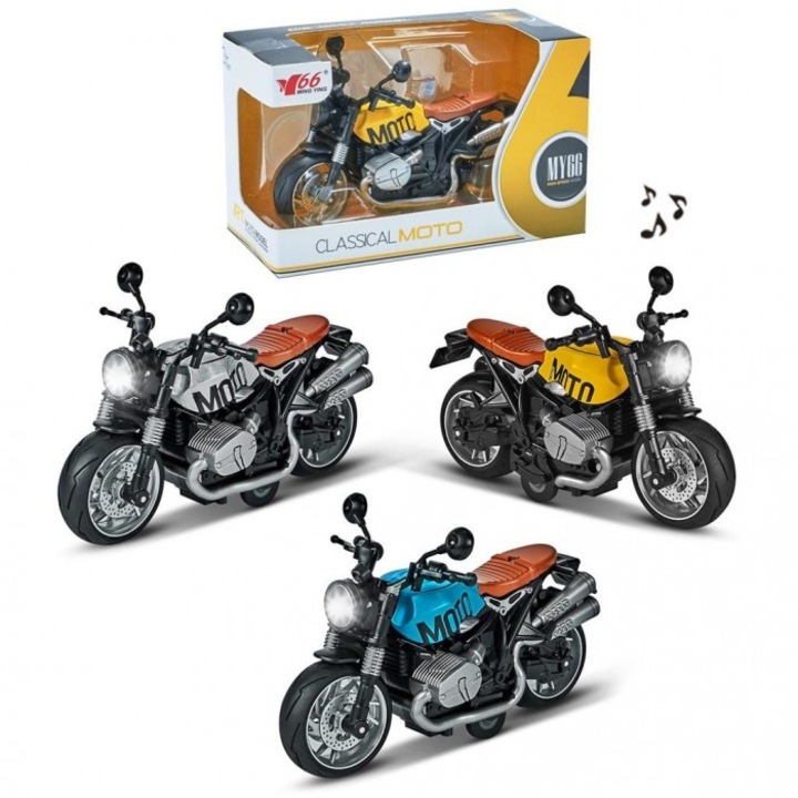 Играчка мотоциклет Trifox, със светлина и звук, микс цветове, 175x118 мм