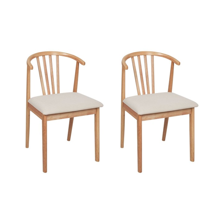 Étkező szék 2 részes készlet Világos fa árnyalat Craig