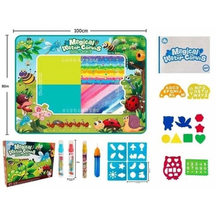 Vízfestő készlet, Madej, Rovarok, Újrafelhasználható, 44x32cm