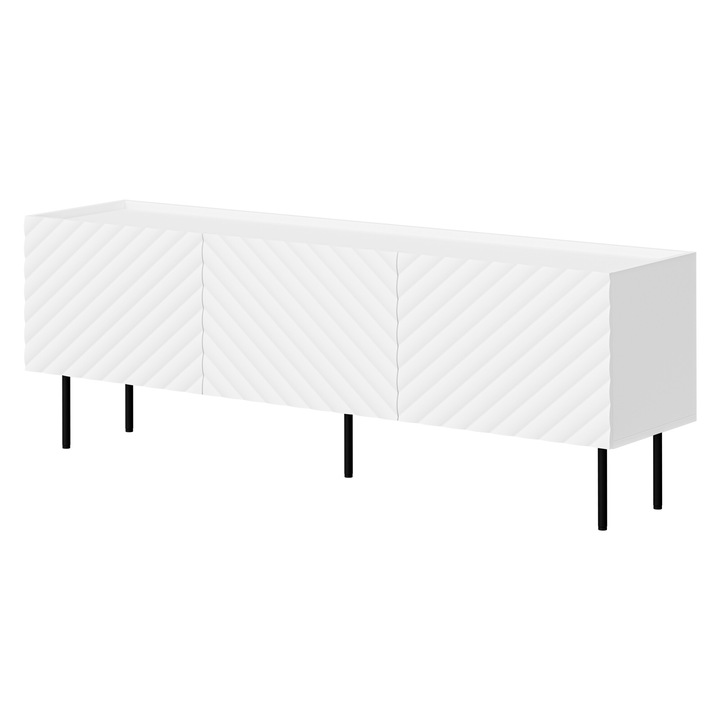 Comoda TV Gretzo 3D 165, MIRJAN24, alb, 40x166x59 cm