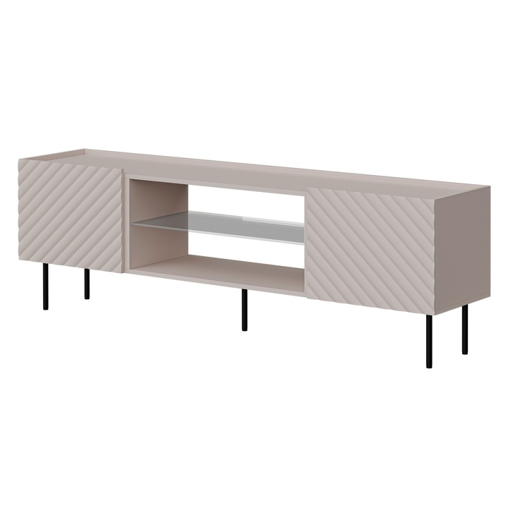 Comoda TV Gretzo 180 2D EF, MIRJAN24, bej, 40x181x59 cm