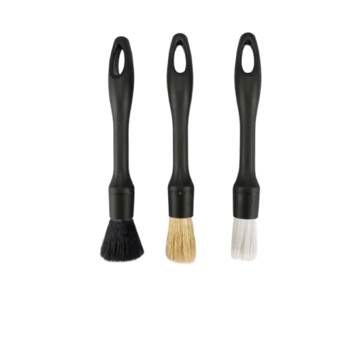 Set 3 perii profesionale de detailing P&M®, interior-exterior auto