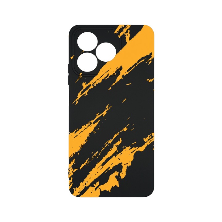Силиконов калъф BestCase за Xiaomi Redmi 13, Golden Stripes, SLIM 1.2MM, Microfiber interior, Premium Soft Liquid Silicone, Black, PB 1054