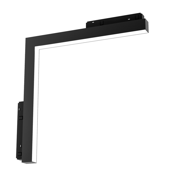 Világító pálya, MILAGRO, fém, mágneses, 24W, 4000K, 29,2 cm, fekete