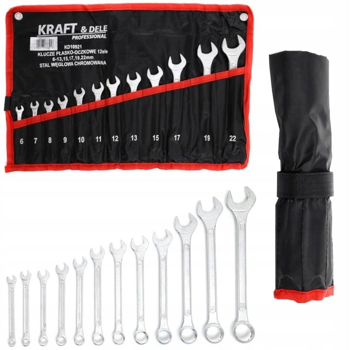 Set chei combinate, Kraft&Dele, 6-22 mm, 12 piese, KD10921