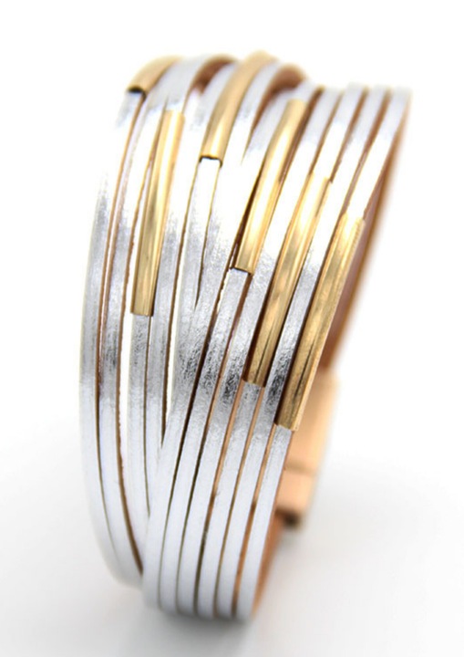 Bratara magnet argintiu