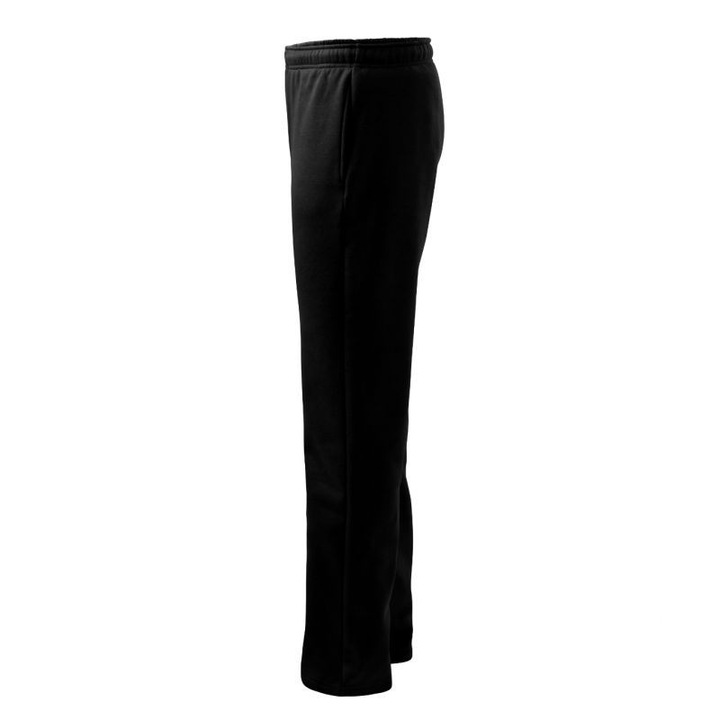Pantaloni de trening pentru copii Adler Comfort, Bumbac/Poliester, Negru