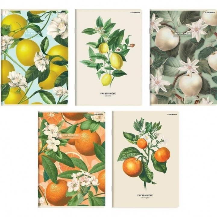 Set 10 Caiete A5, TOP 2000 Summer Harvest Club, 60 file matematica, 218x154mm
