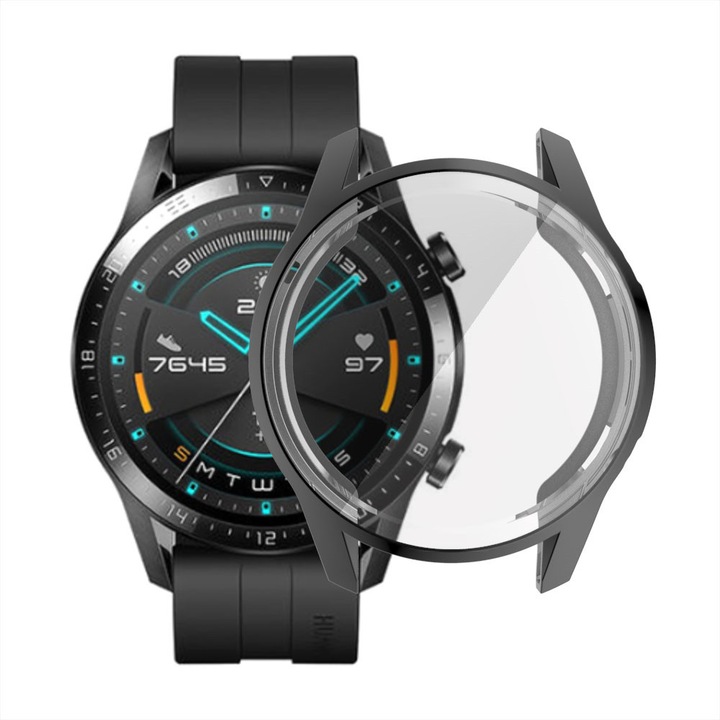 Carcasa silicon Nordic pentru Huawei Watch GT2, 46mm, negru