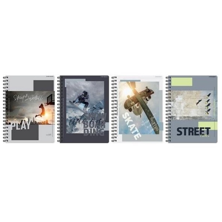 5 db A5-ös spirálfüzet, TOP 2000 poszter, 80 kockás lap, környezetbarát, 218x185 mm