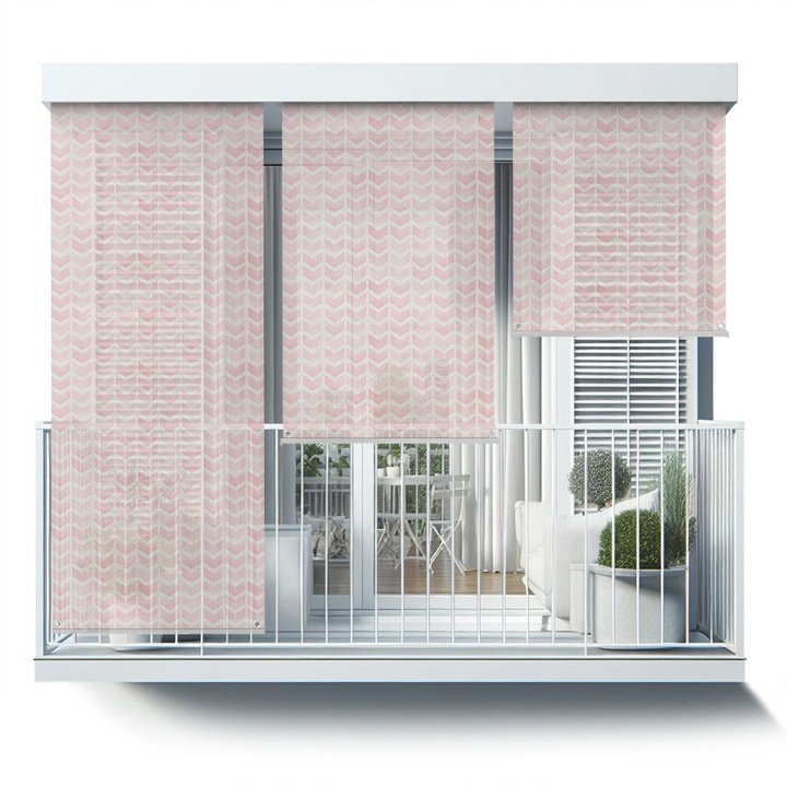 Rulou Exterior. Coloray. Model roz in oase de hering. Roz. 40x180 cm. de protectie. decorativ. 010680480010100011006
