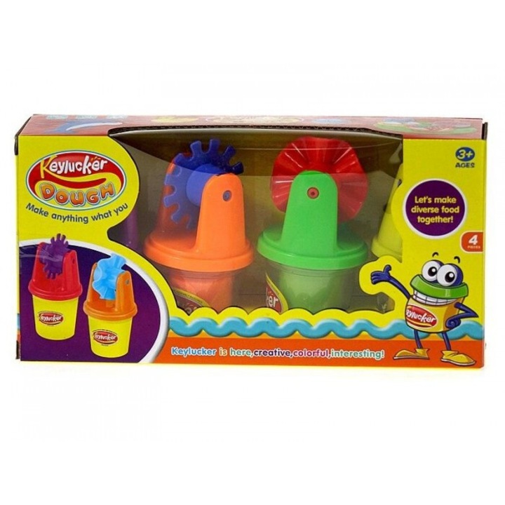 Set modelaj plastilina ADAR, 4 culori, 24x6x12cm