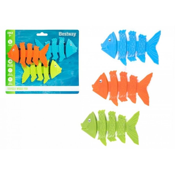 3 db búvárjáték készlet, Bestway, Fish modell, 11x6,5x1 cm, többszínű