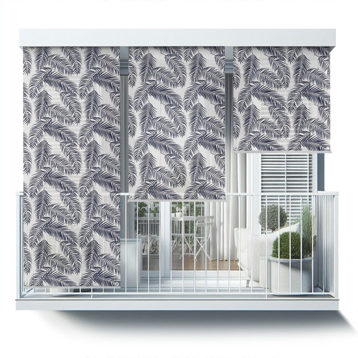Rulou Exterior. Coloray. Flori si frunze verzi. Roz. 40x180 cm. de protectie. decorativ. 010680480010100011581