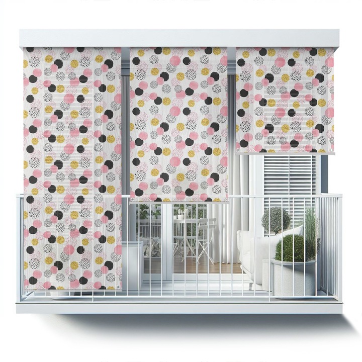 Rulou Exterior. Coloray. Puncte colorate. Multicolor. 60x290 cm. de protectie. decorativ. 010680480110100011588