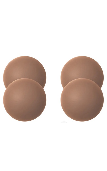 Set 2 perechi de pernite din silicon pentru mameloane, reutilizabil, caramel, marime universala, Laoye 2FHP